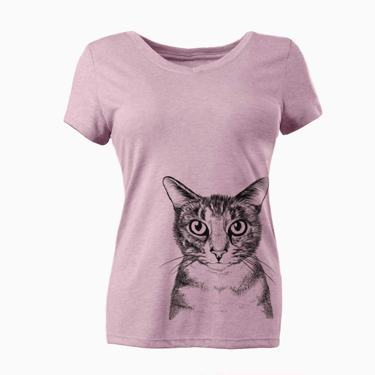 Bare Hobbes the Tabby Cat - Women's V-neck Shirt