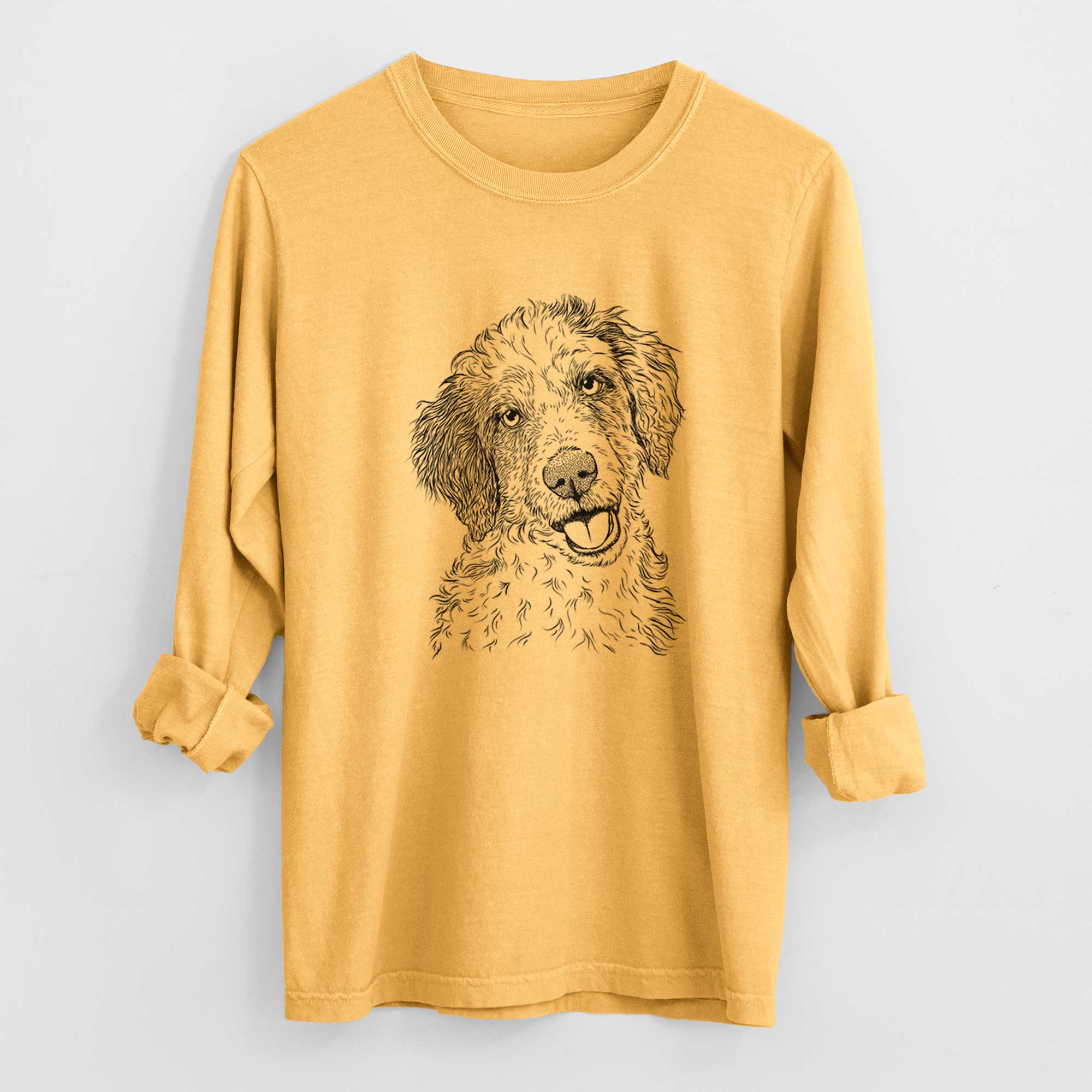 Bare Hoge the Aussiedoodle - Heavyweight 100% Cotton Long Sleeve