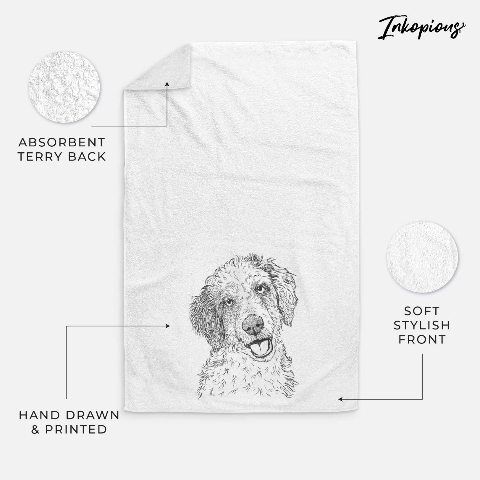 Hoge the Aussiedoodle Decorative Hand Towel