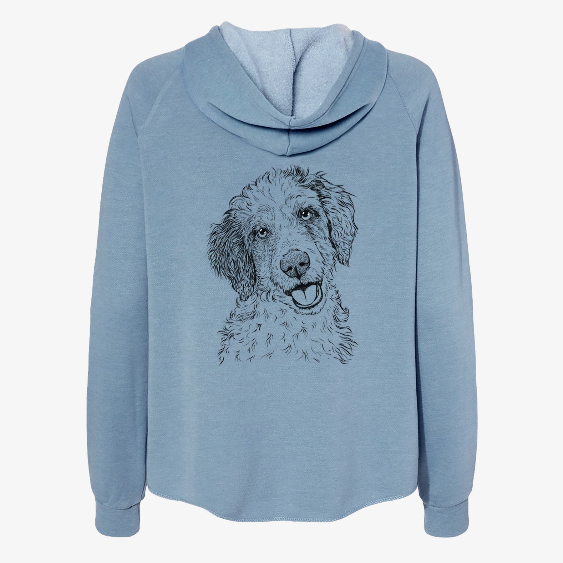 Hoge the Aussiedoodle - Women's Cali Wave Zip-Up Sweatshirt