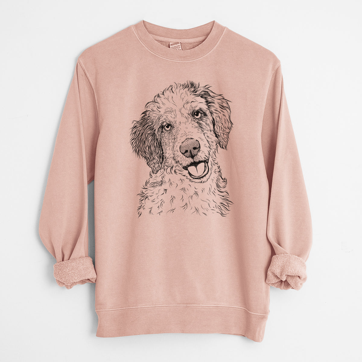 Bare Hoge the Aussiedoodle - Unisex Pigment Dyed Crew Sweatshirt