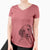 Bare Hoge the Aussiedoodle - Women's V-neck Shirt