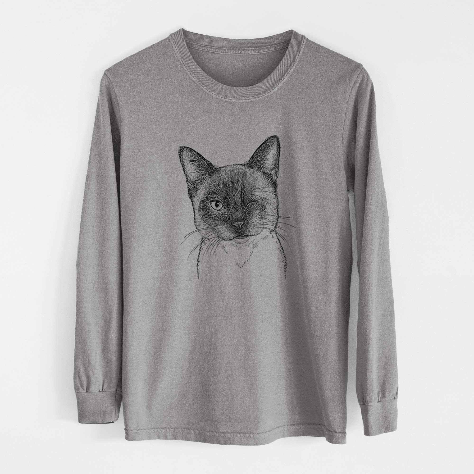 Bare Hoggle the Siamese Cat - Heavyweight 100% Cotton Long Sleeve
