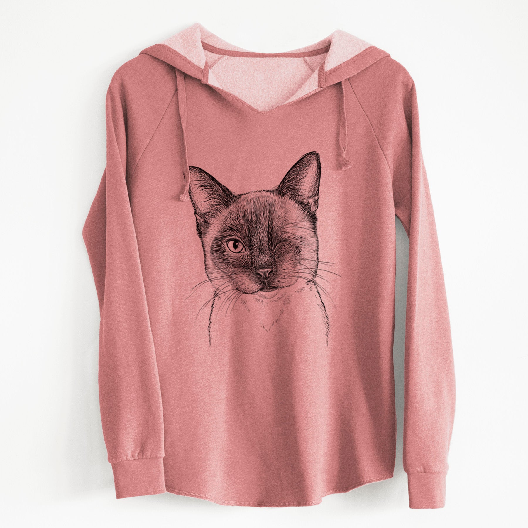 Bare Hoggle the Siamese Cat - Cali Wave Hooded Sweatshirt