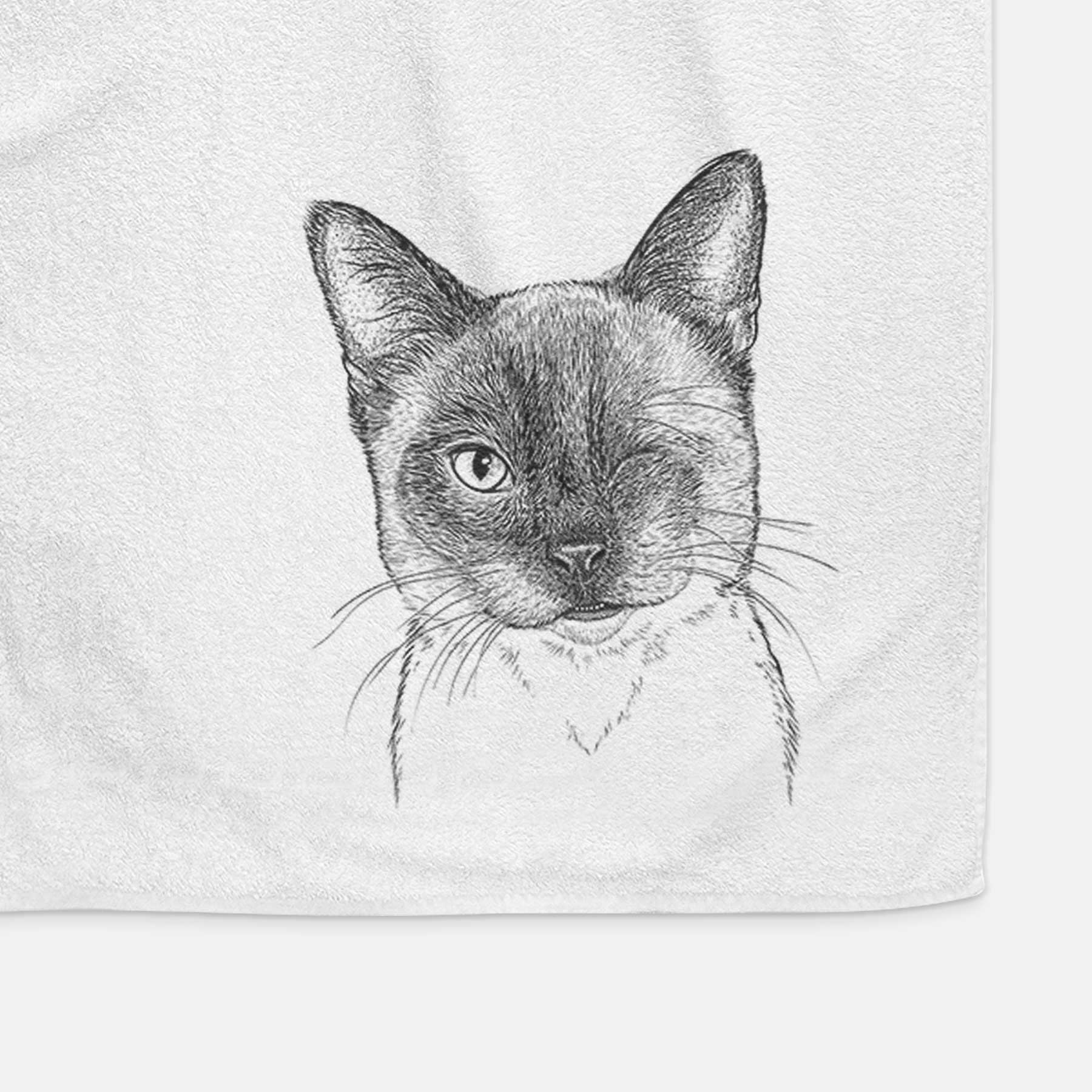 Hoggle the Siamese Cat Decorative Hand Towel