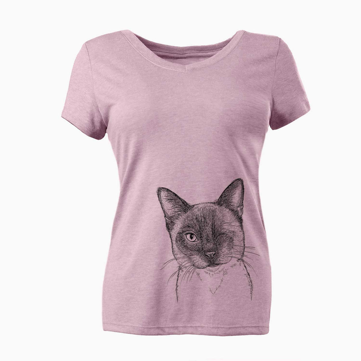 Hoggle the Siamese Cat - Women's V-neck Shirt