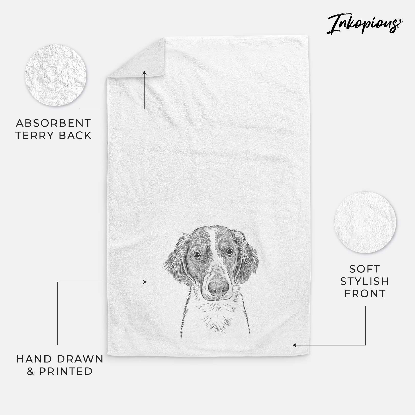 Holly the Brittany Spaniel Decorative Hand Towel