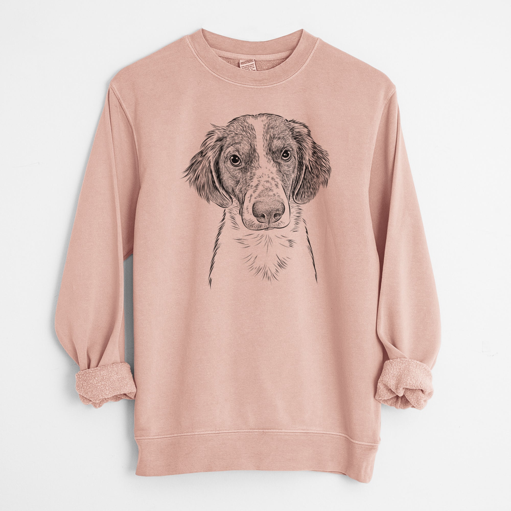 Bare Holly the Brittany Spaniel - Unisex Pigment Dyed Crew Sweatshirt