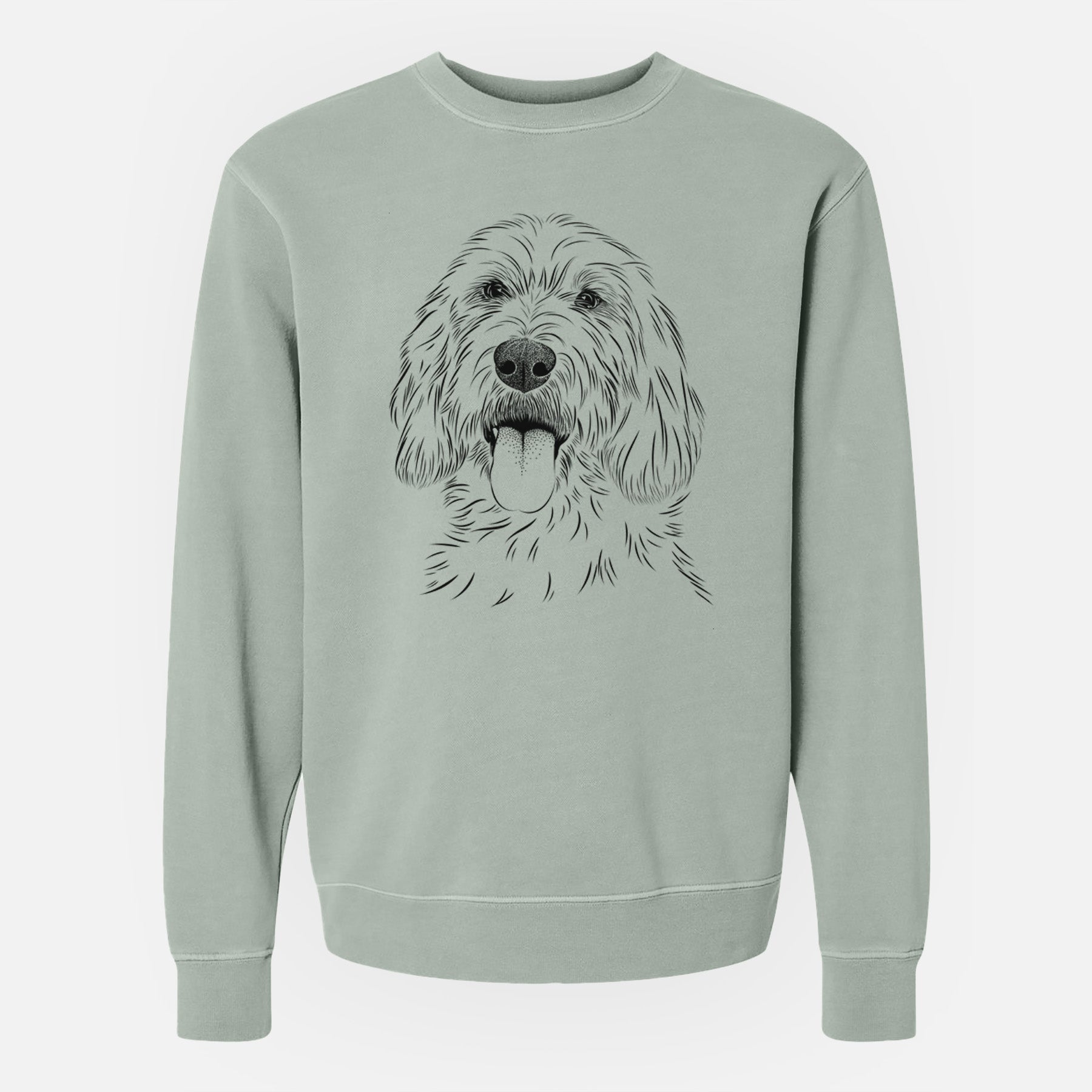 Bare Homer the Grand Basset Griffon Vendeen - Unisex Pigment Dyed Crew Sweatshirt