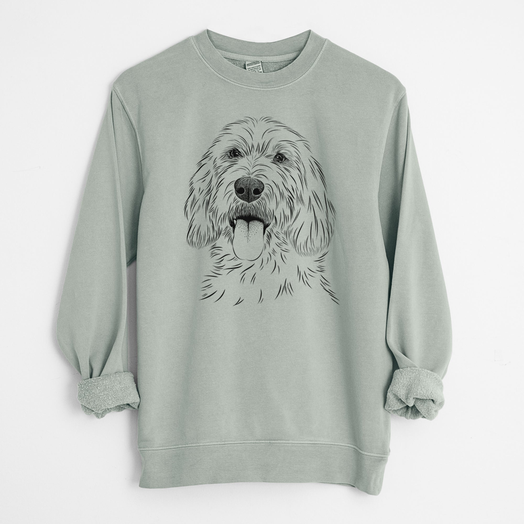 Bare Homer the Grand Basset Griffon Vendeen - Unisex Pigment Dyed Crew Sweatshirt