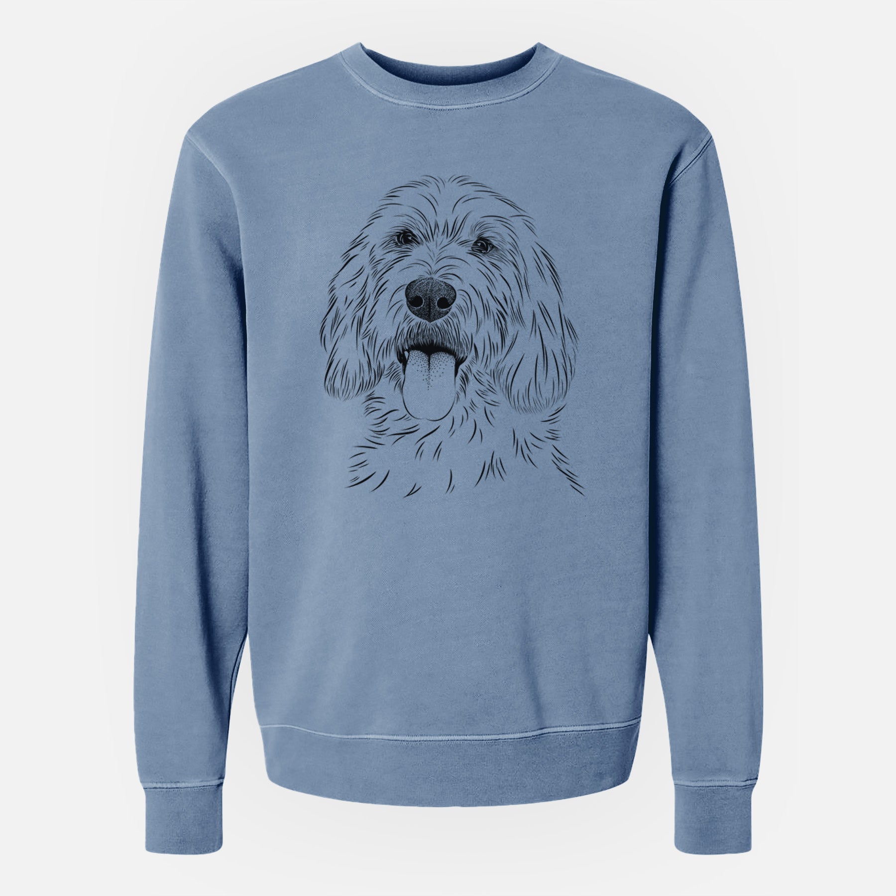 Bare Homer the Grand Basset Griffon Vendeen - Unisex Pigment Dyed Crew Sweatshirt