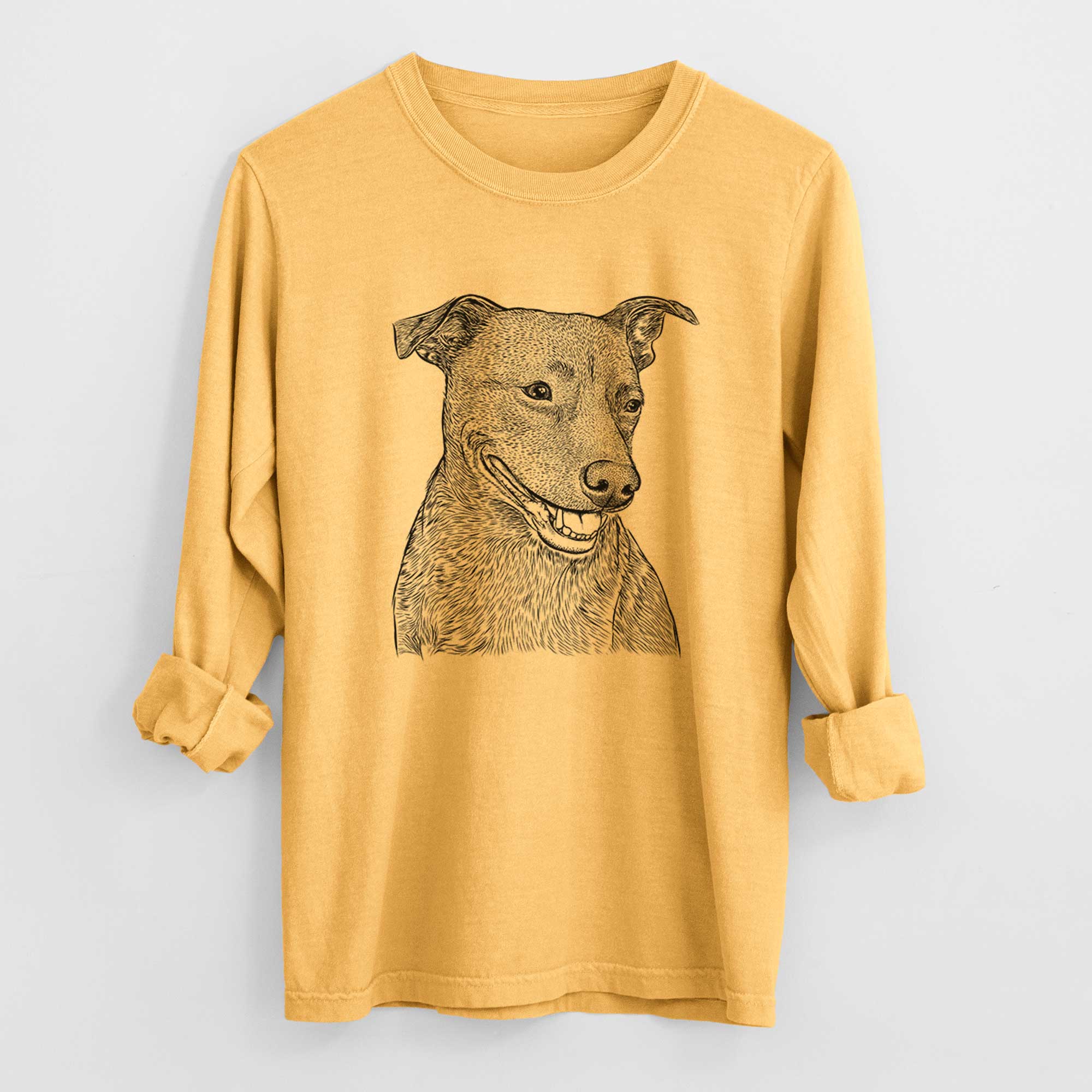 Bare Honey the Lab Pit Mix - Heavyweight 100% Cotton Long Sleeve