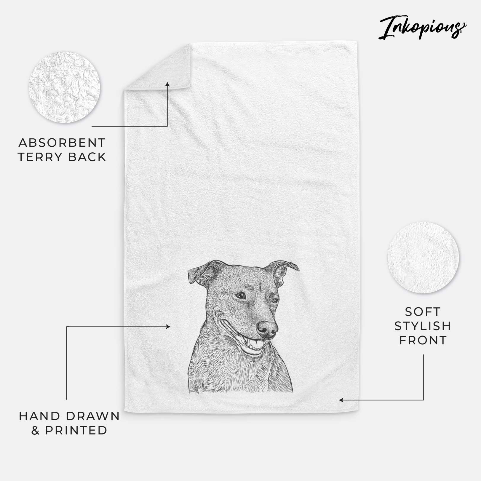 Honey the Lab Pit Mix Decorative Hand Towel