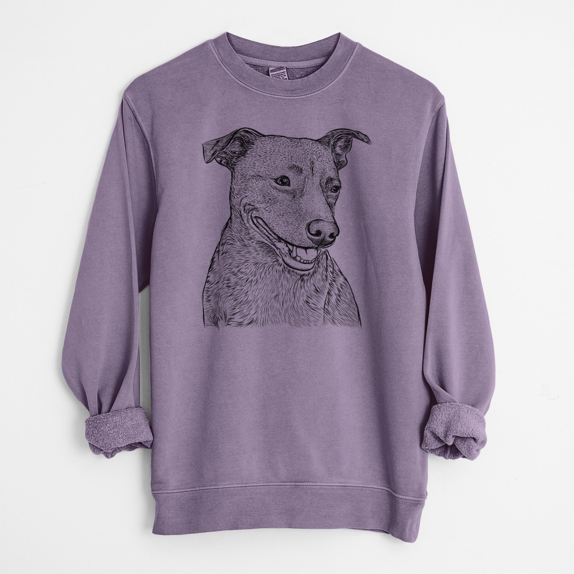 Bare Honey the Lab Pit Mix - Unisex Pigment Dyed Crew Sweatshirt