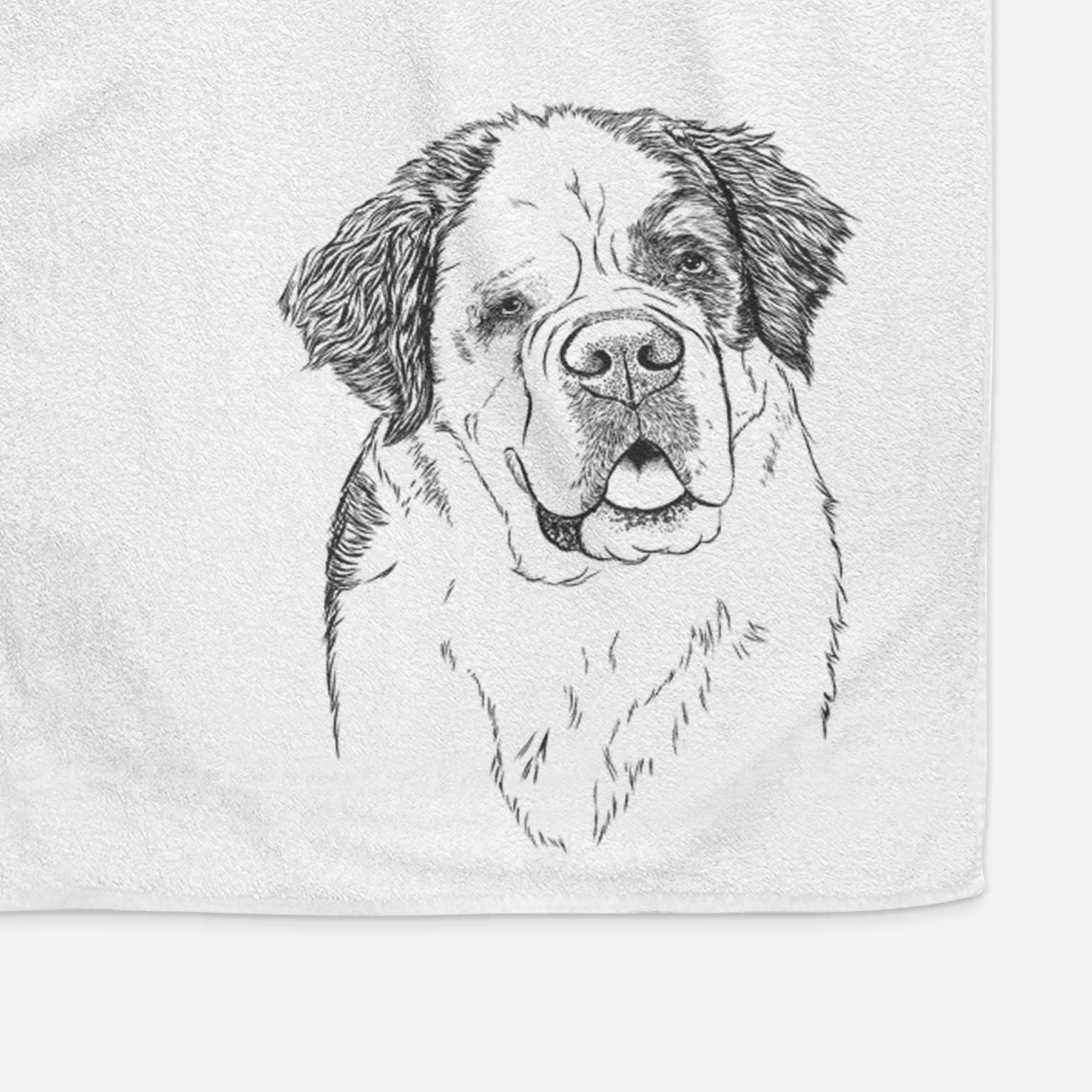 Hook the Saint Bernard Decorative Hand Towel