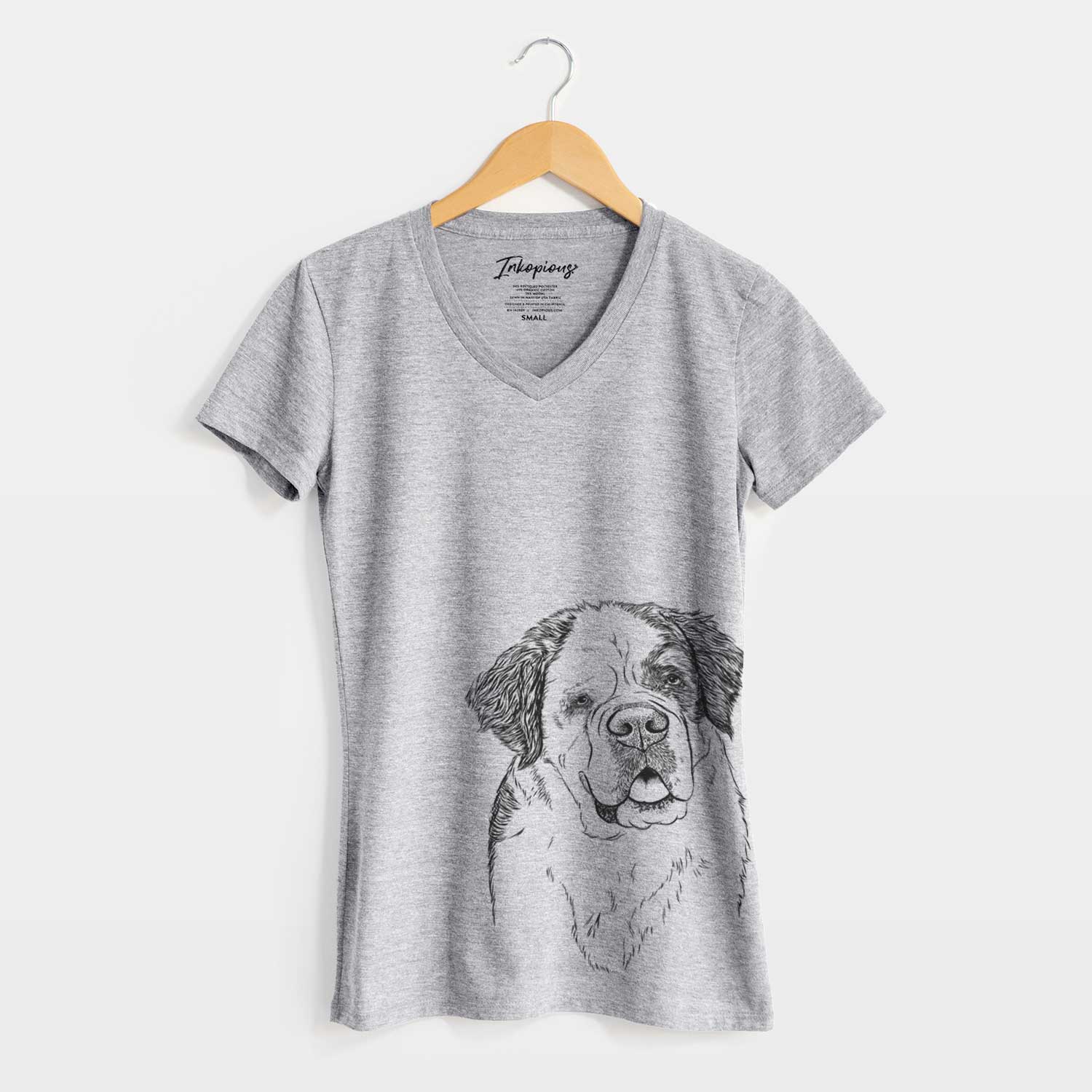 Bare Hook the Saint Bernard - Women's V-neck Shirt