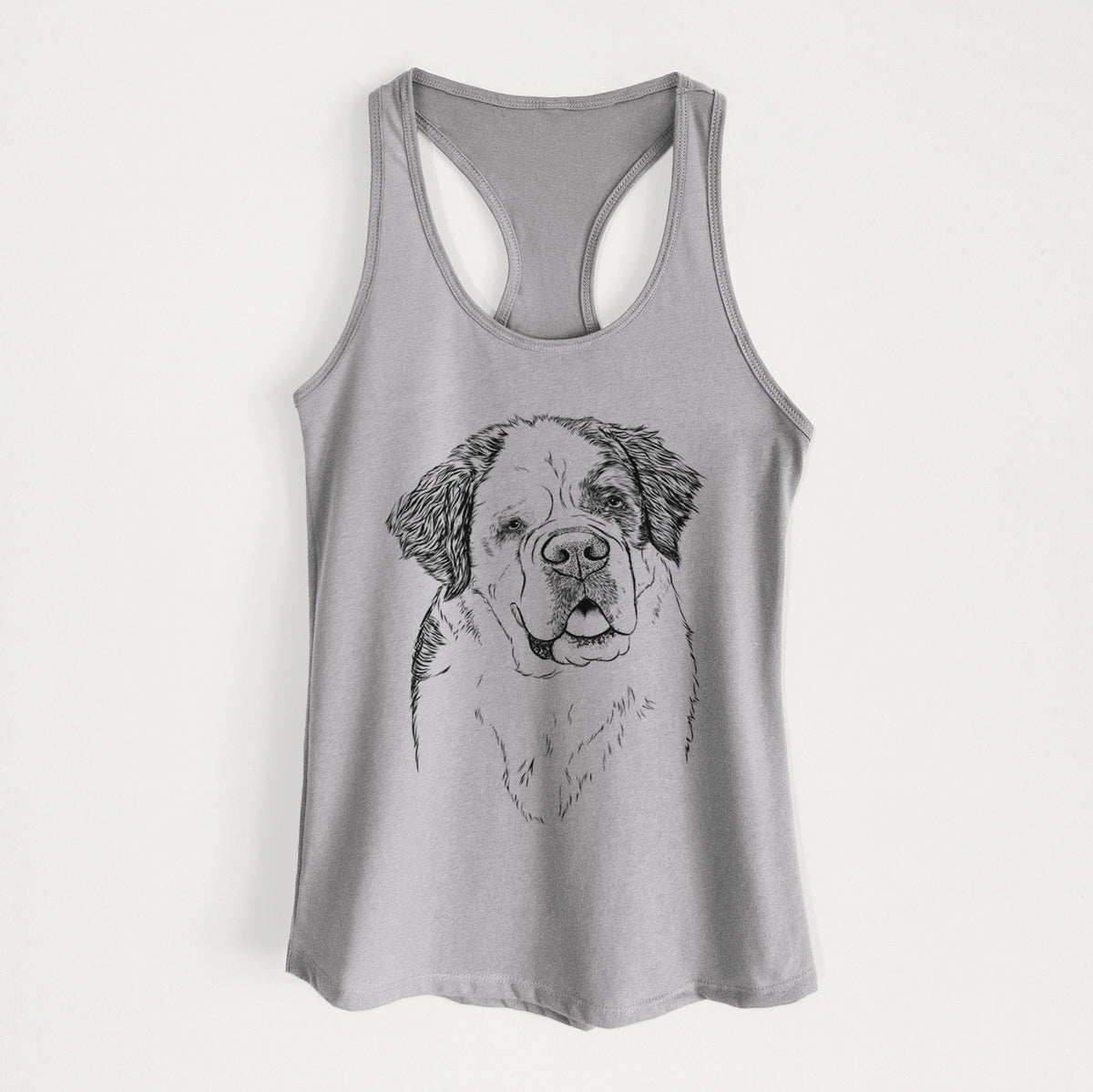 Hook the Saint Bernard - Women&#39;s Racerback Tanktop