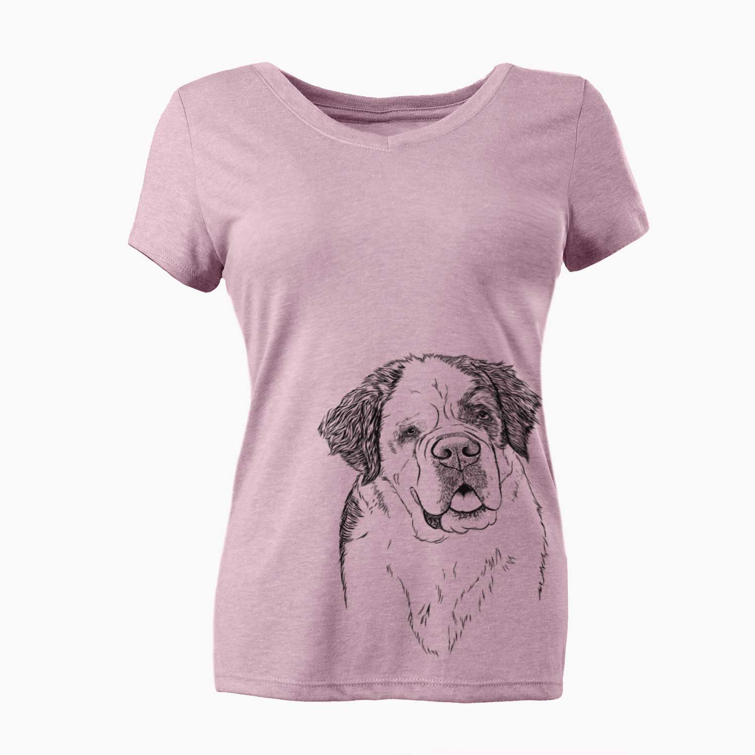 Bare Hook the Saint Bernard - Women's V-neck Shirt