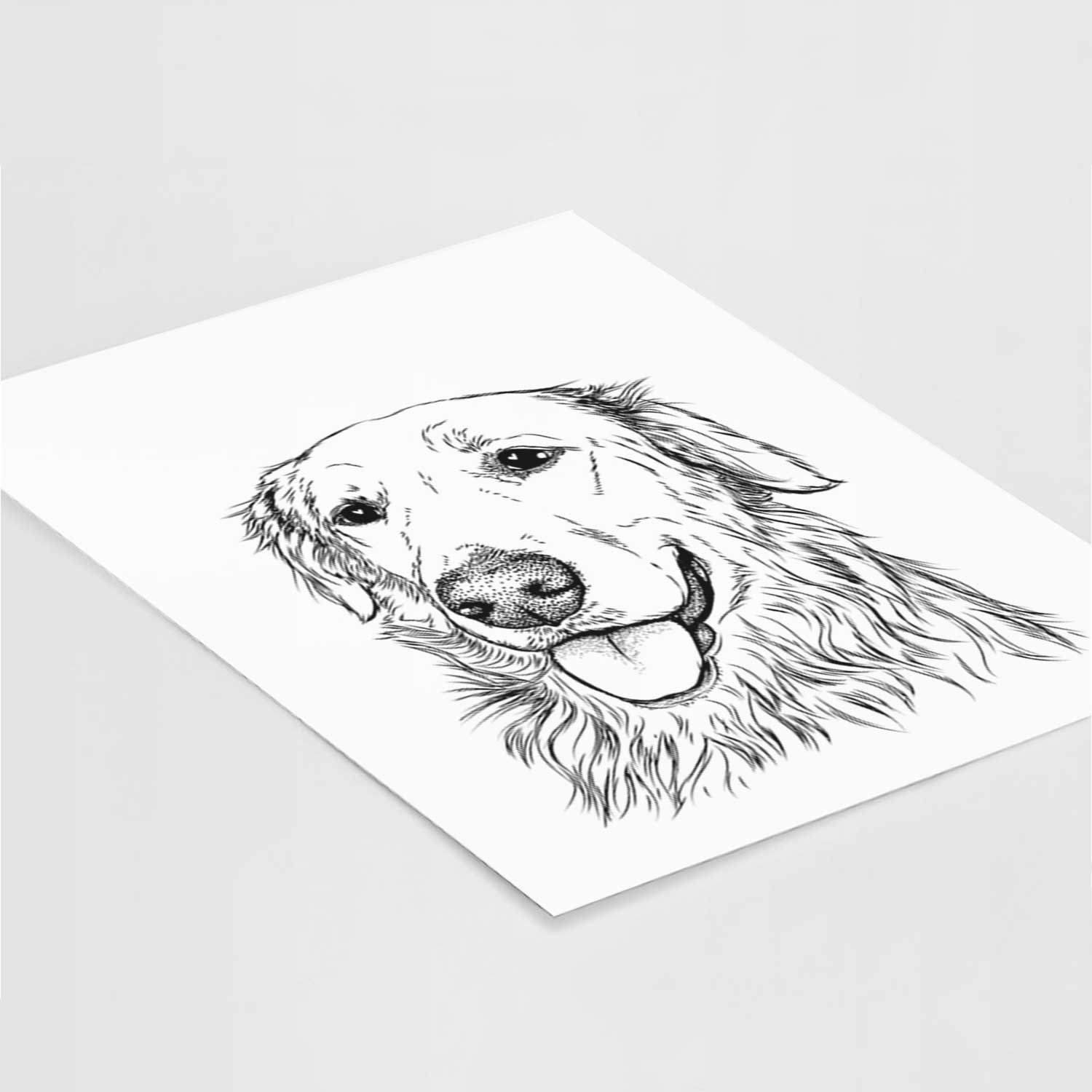 Hopper the Golden Retriever Art Print