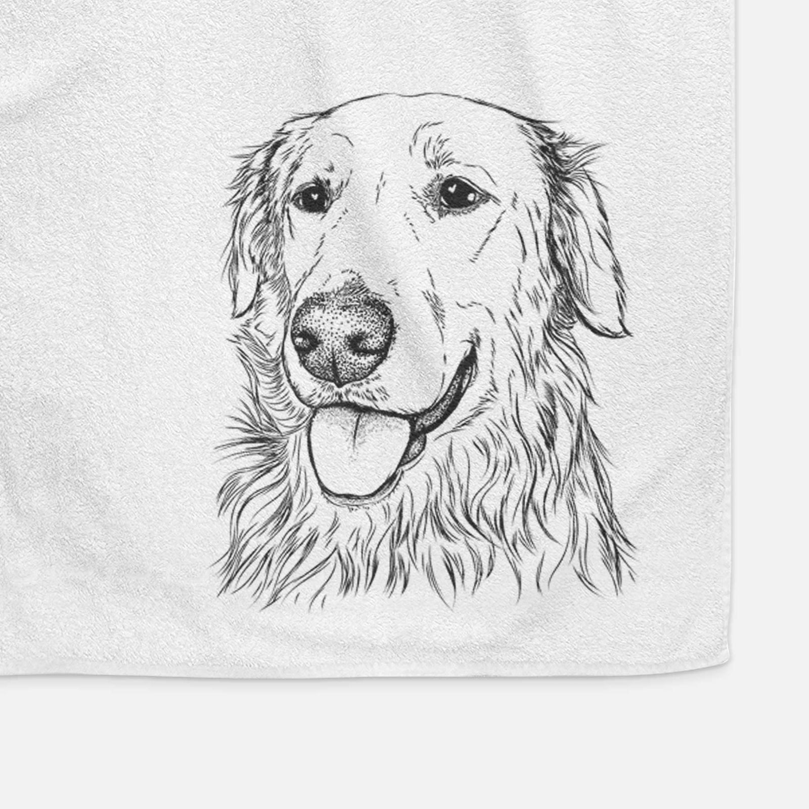 Hopper the Golden Retriever Decorative Hand Towel