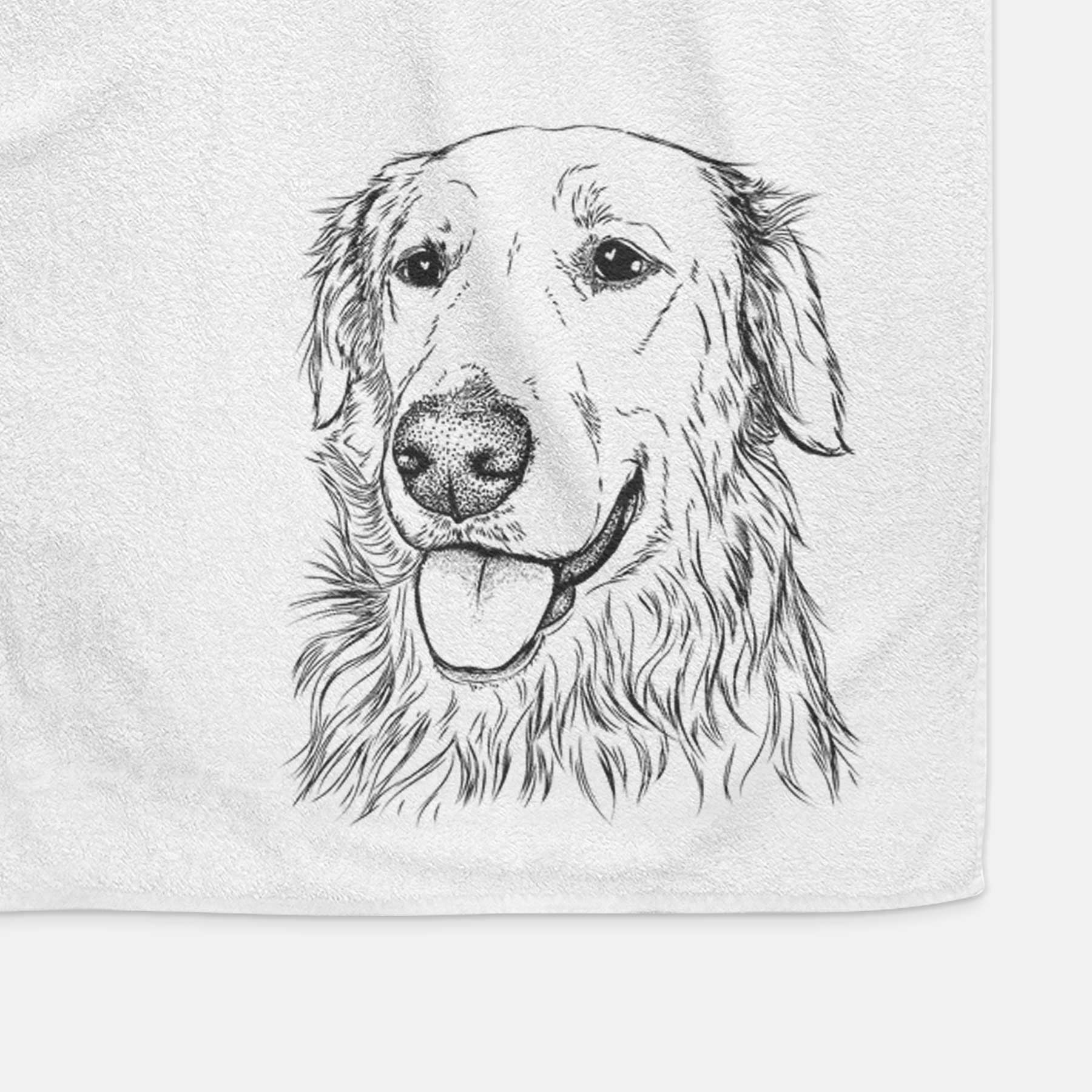 Hopper the Golden Retriever Decorative Hand Towel