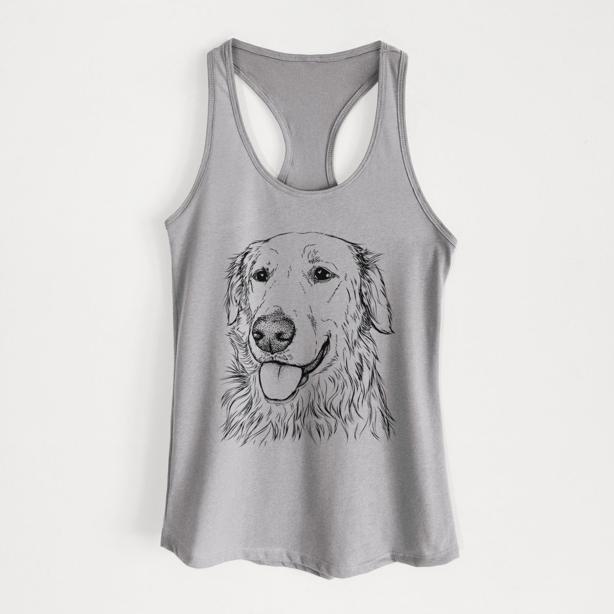 Hopper the Golden Retriever - Women&#39;s Racerback Tanktop