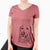 Bare Hopper the Golden Retriever - Women's V-neck Shirt