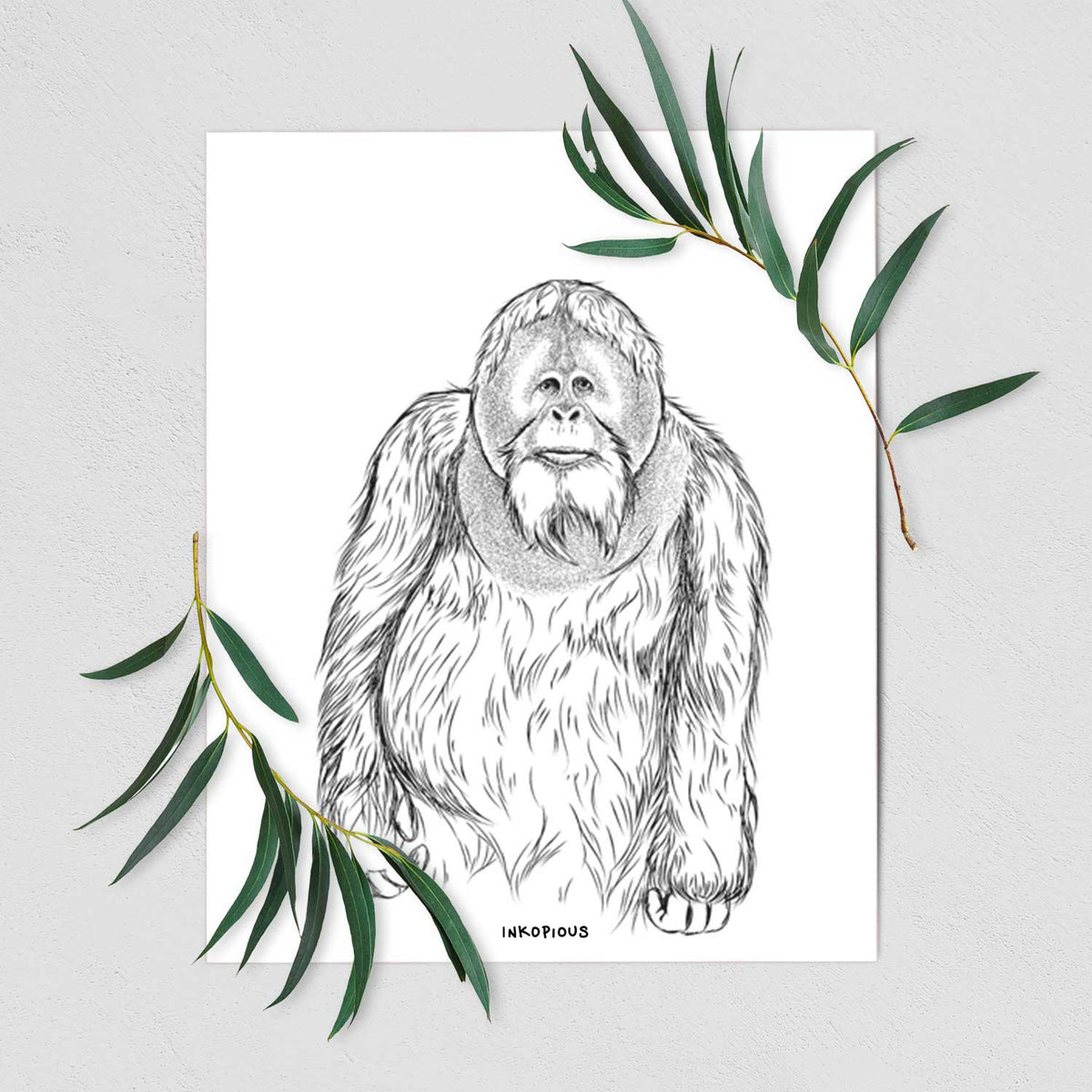 Horace the Male Orangutan Art Print