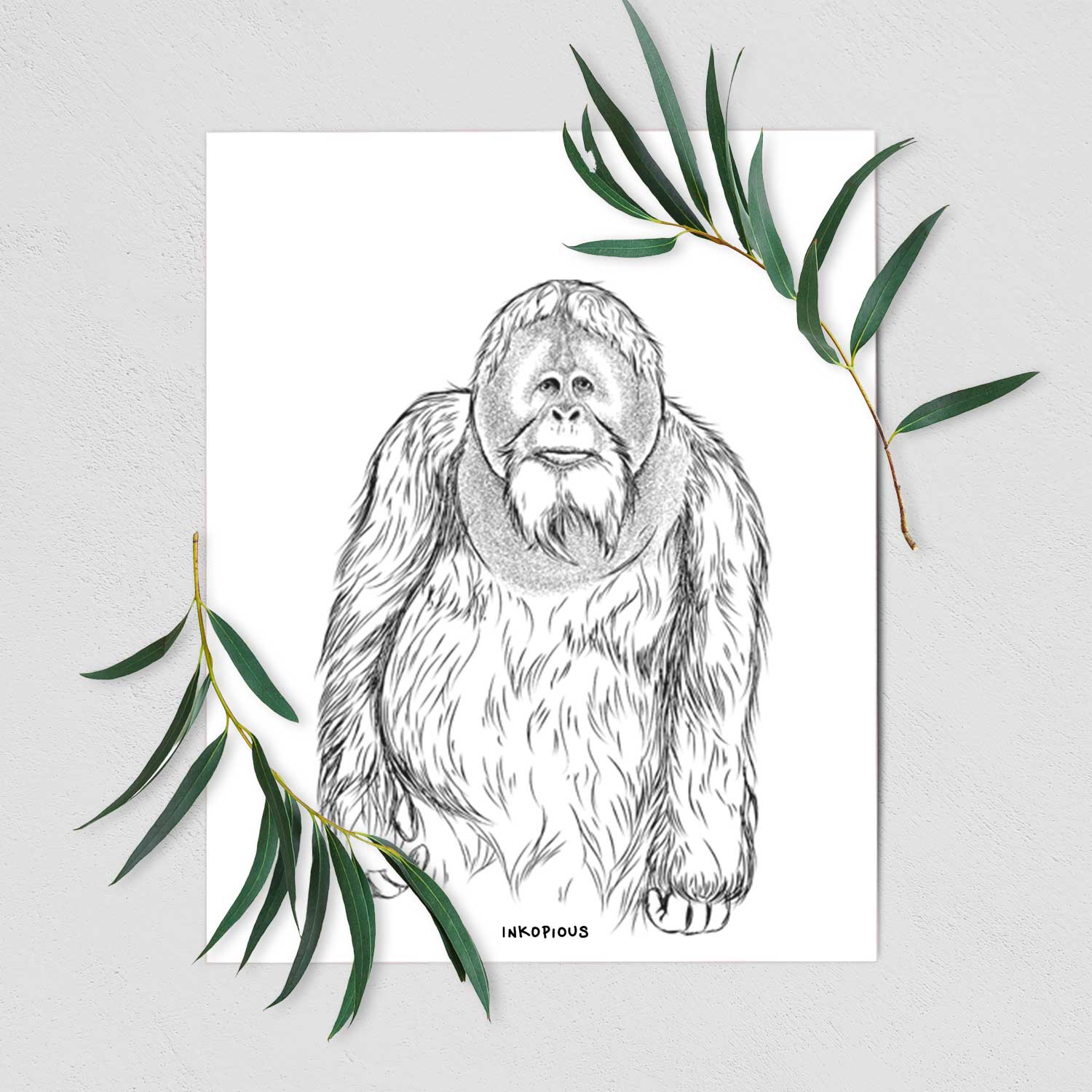 Horace the Male Orangutan Art Print