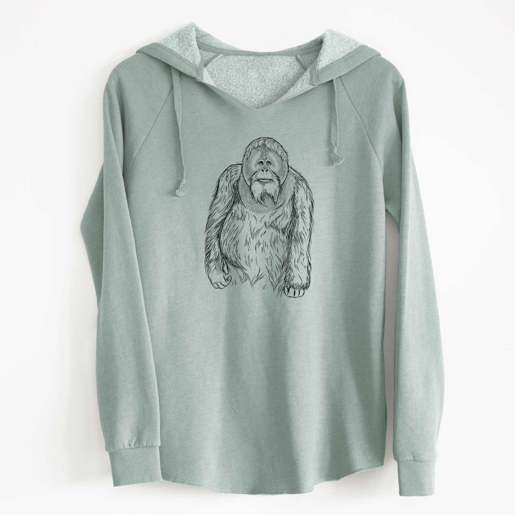 Bare Horace the Male Orangutan - Cali Wave Hooded Sweatshirt