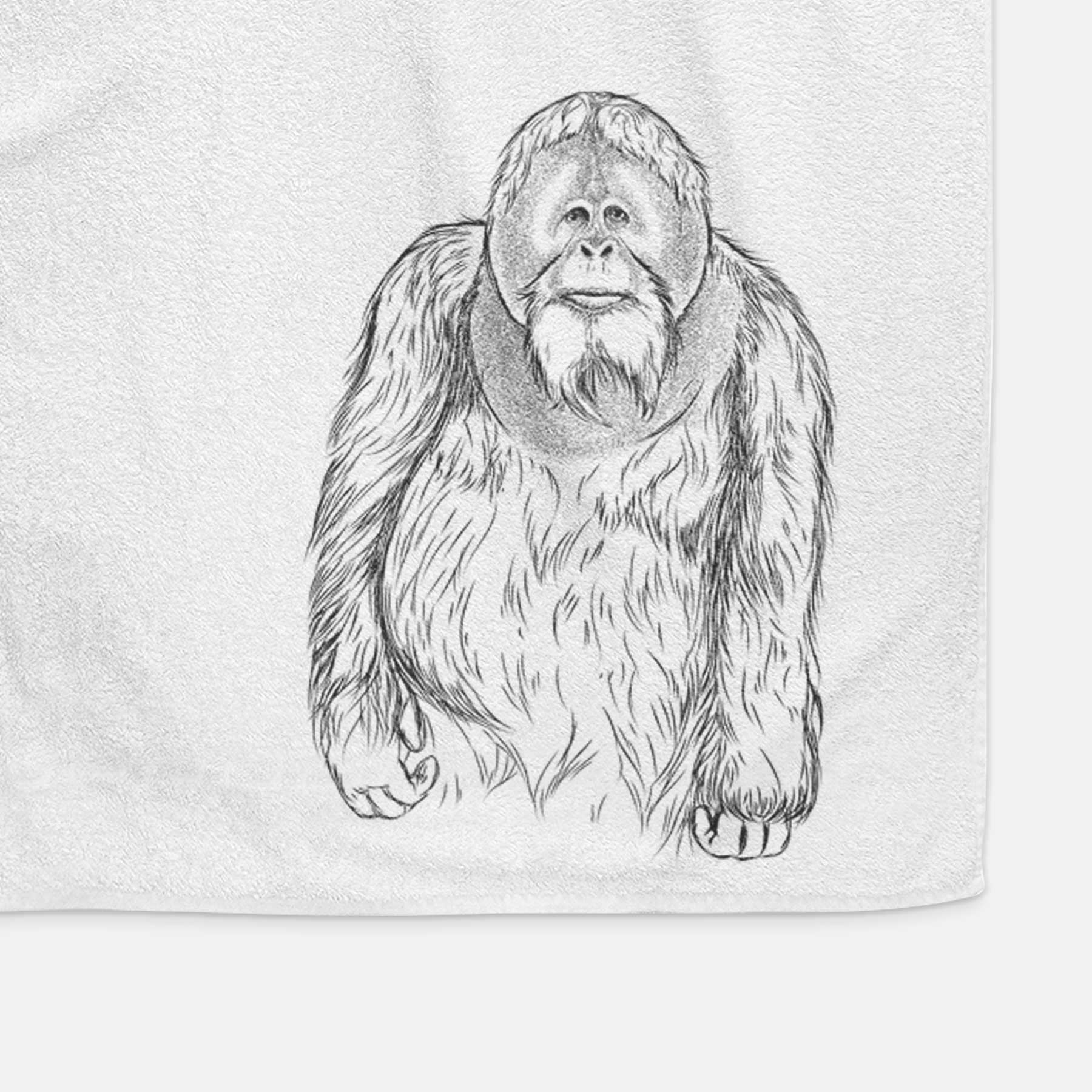 Horace the Male Orangutan Decorative Hand Towel