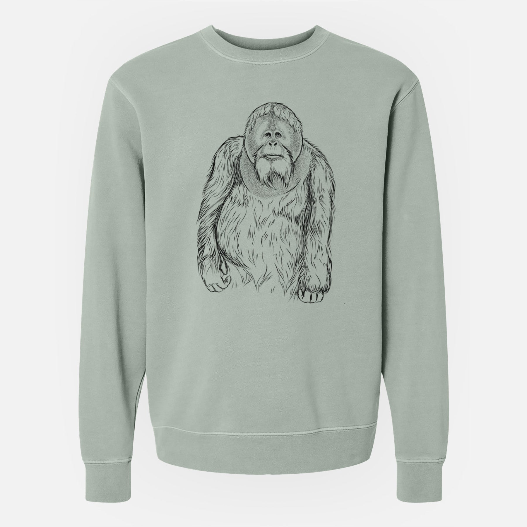 Bare Horace the Male Orangutan - Unisex Pigment Dyed Crew Sweatshirt