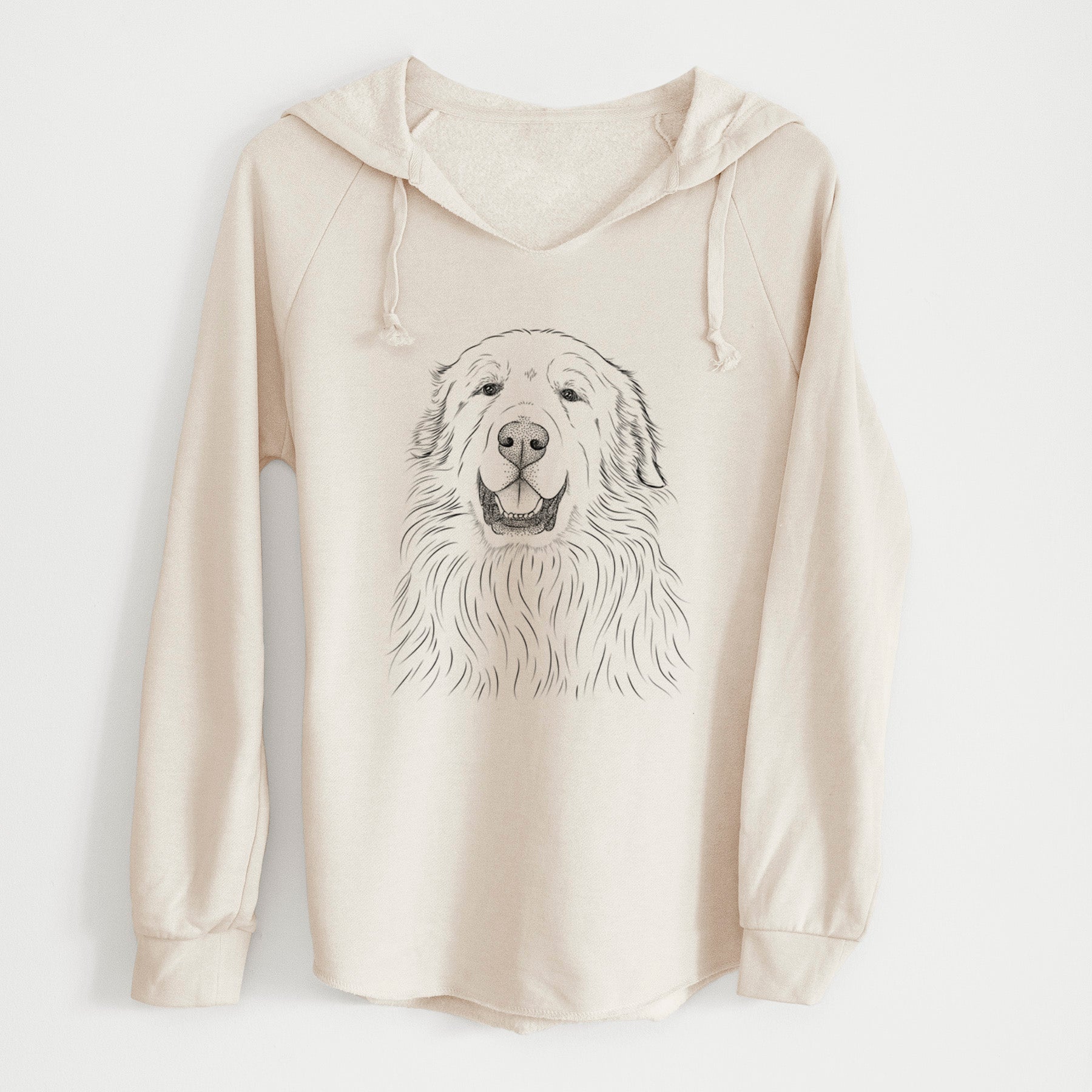 Bare Horton the Great Pyrenees - Cali Wave Hooded Sweatshirt