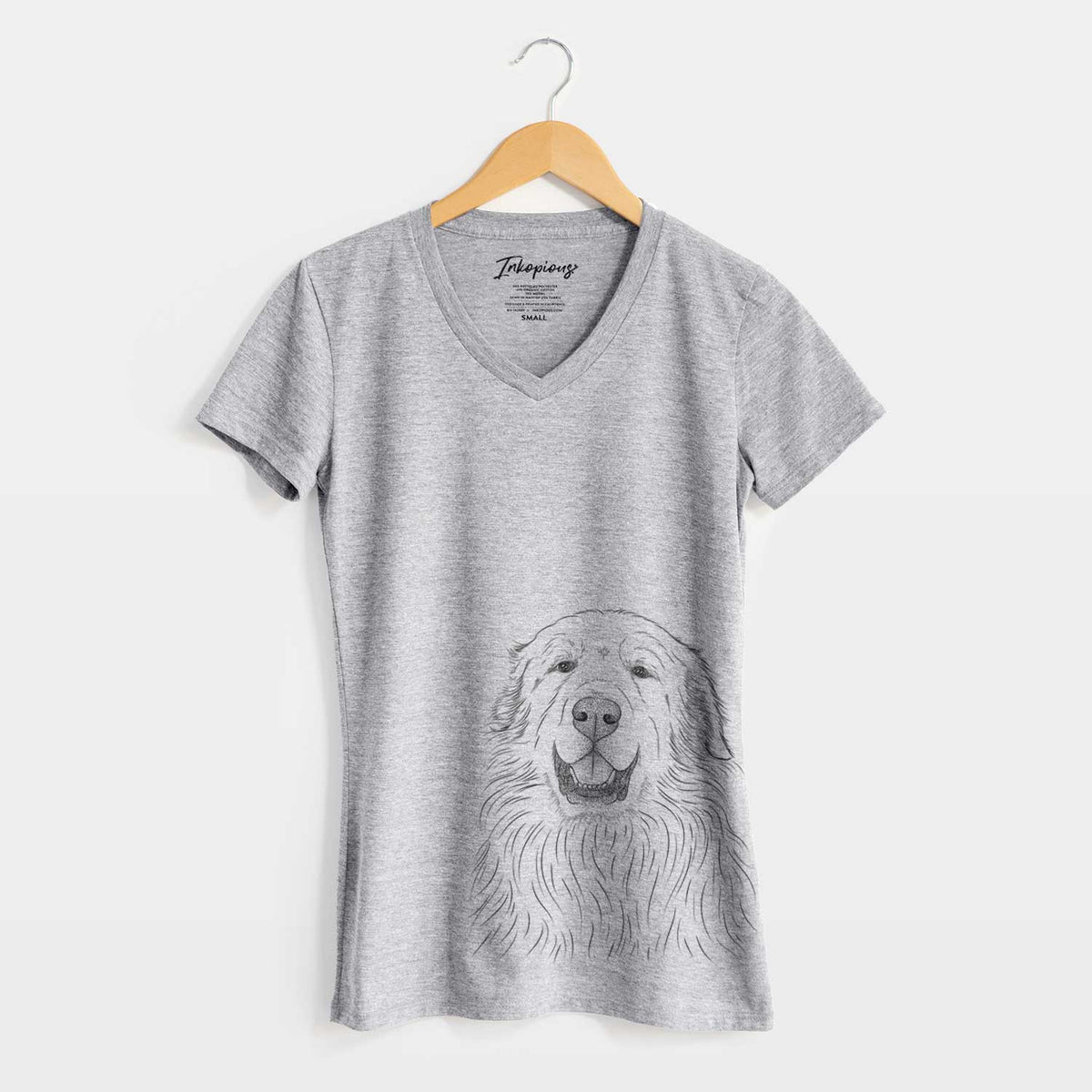 Bare Horton the Great Pyrenees - Women's V-neck Shirt