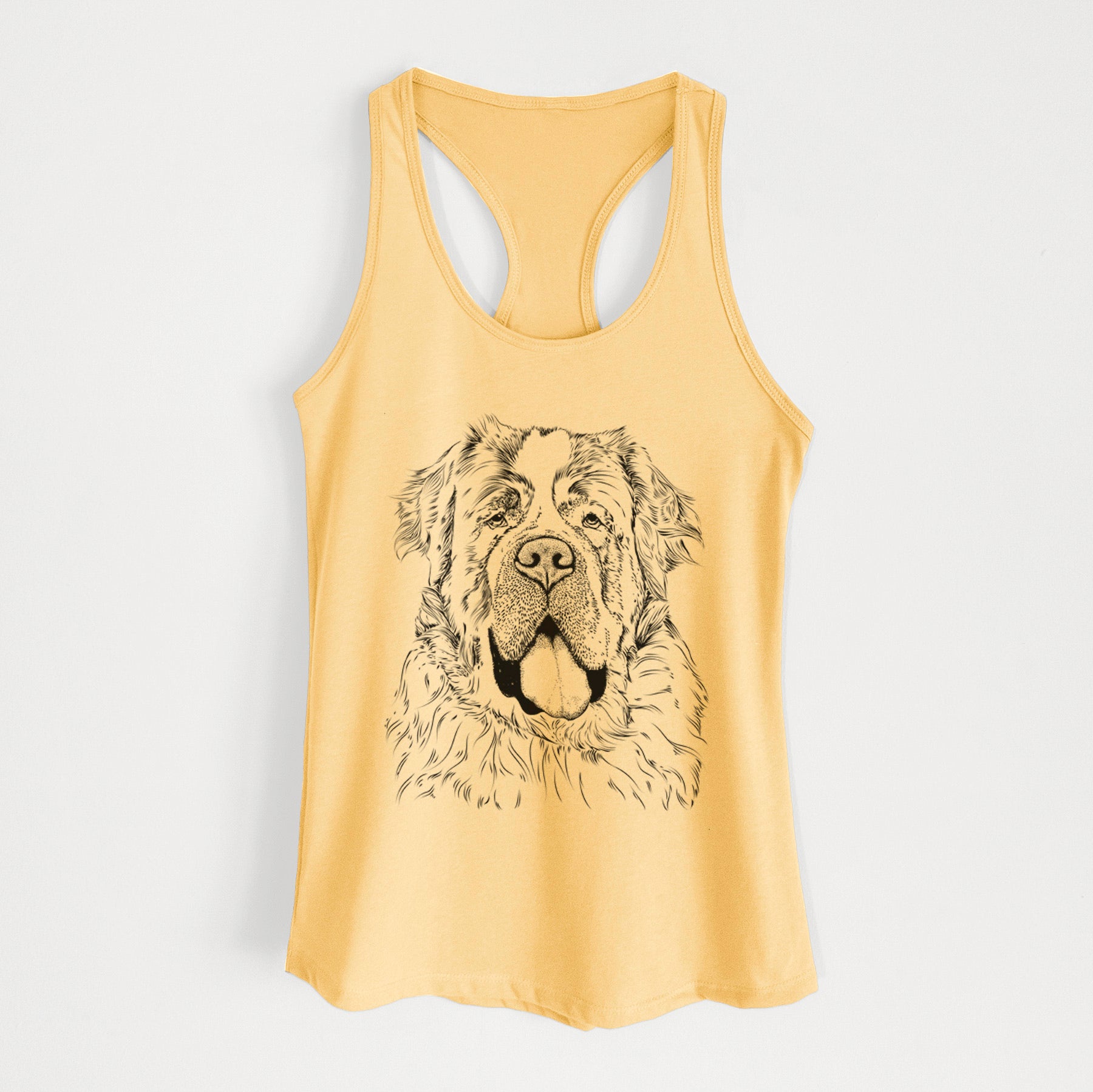 Hoss the Saint Bernard - Women's Racerback Tanktop