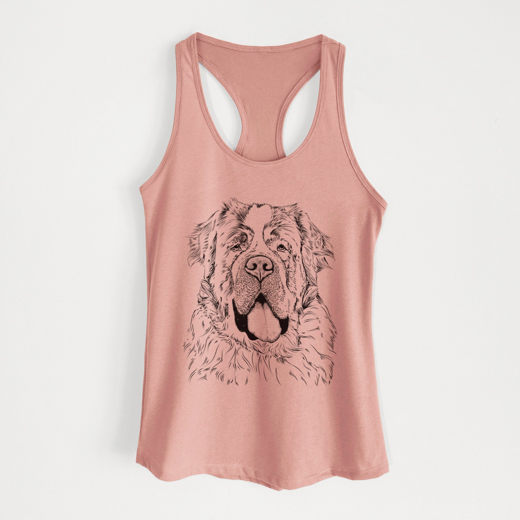 Hoss the Saint Bernard - Women's Racerback Tanktop