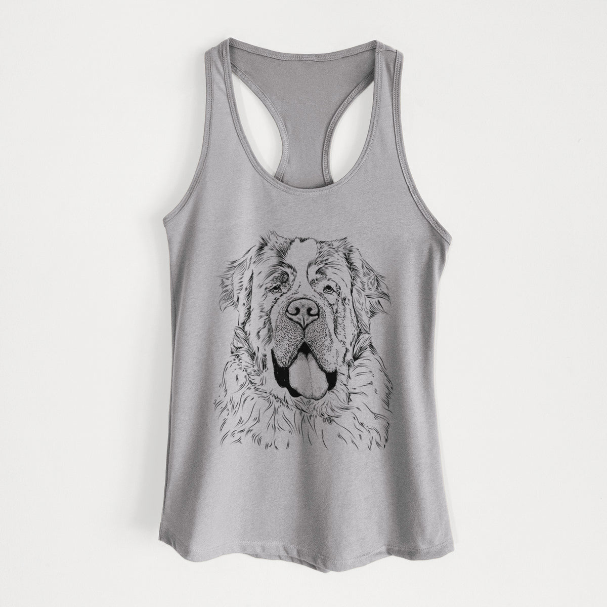 Hoss the Saint Bernard - Women&#39;s Racerback Tanktop