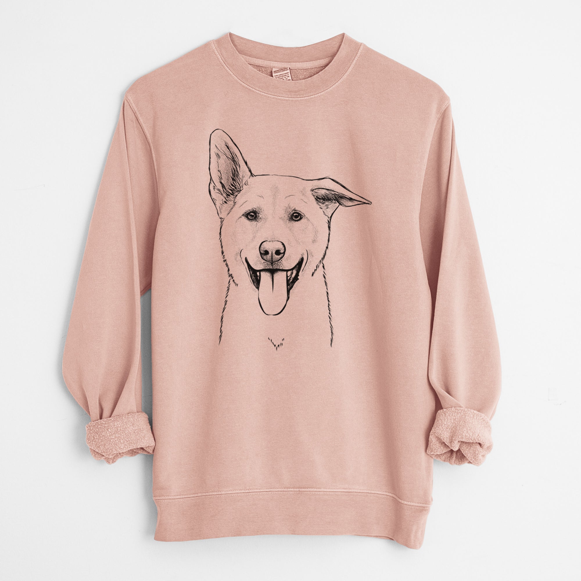 Bare Hoya the Korean Jindo - Unisex Pigment Dyed Crew Sweatshirt