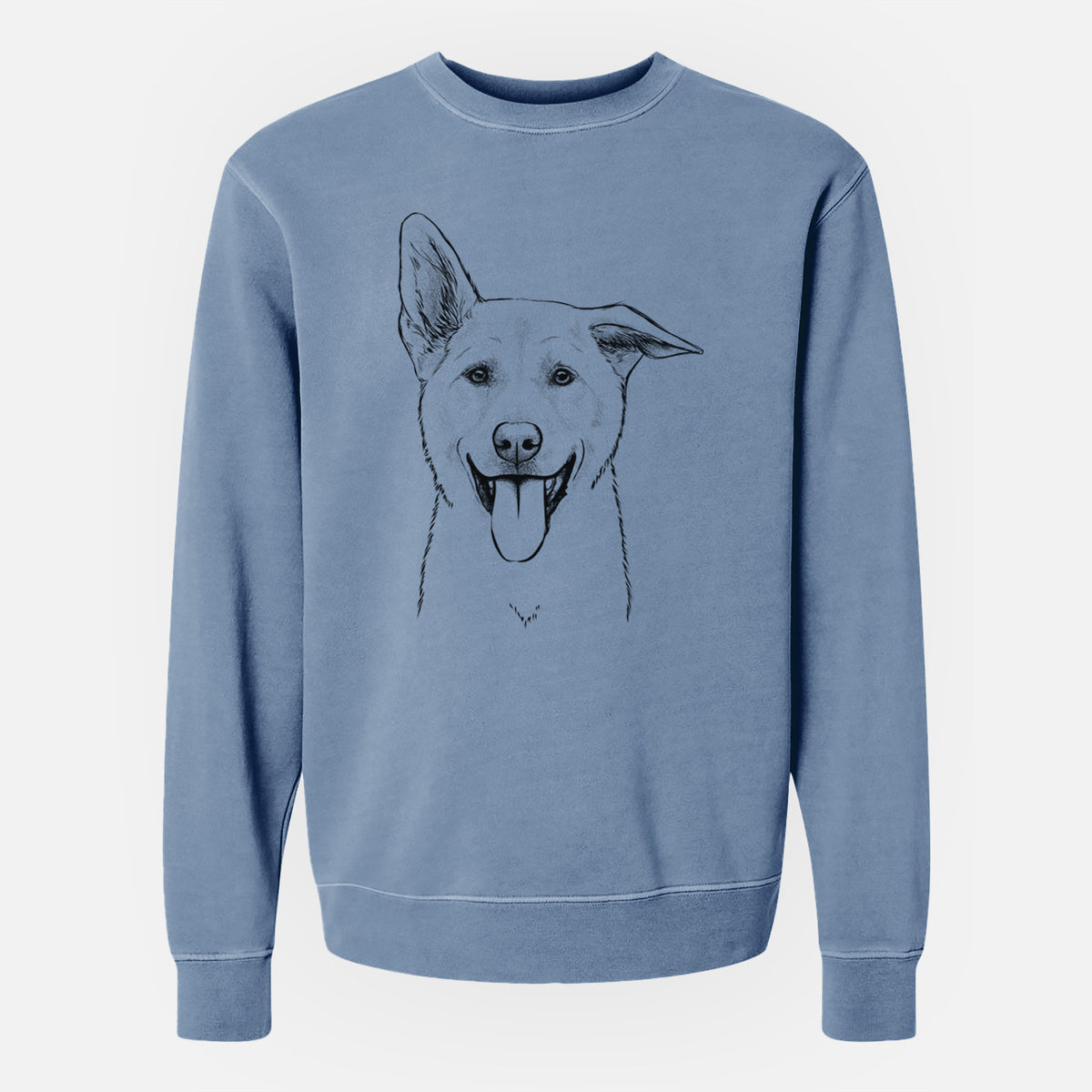 Bare Hoya the Korean Jindo - Unisex Pigment Dyed Crew Sweatshirt