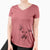 Bare Hoya the Korean Jindo - Women's V-neck Shirt