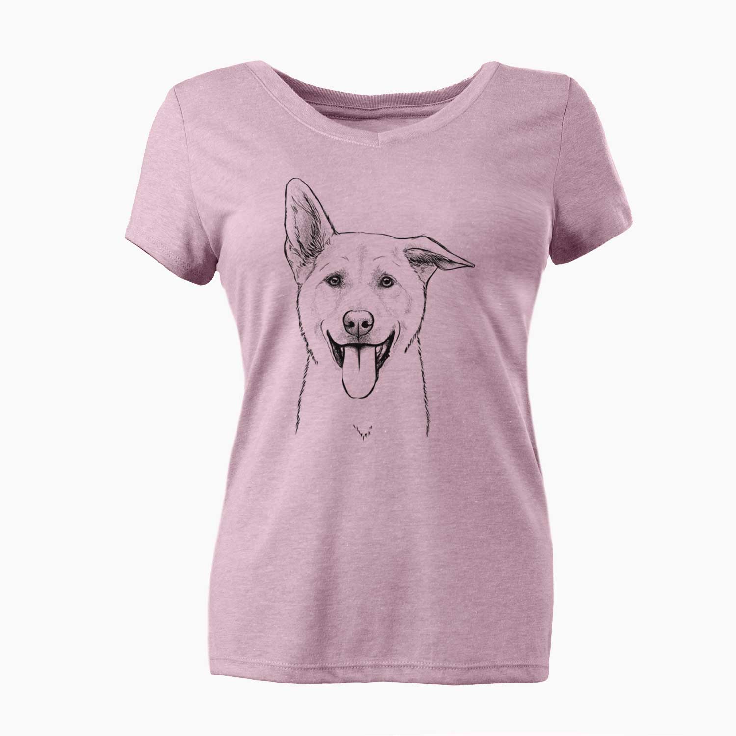 Bare Hoya the Korean Jindo - Women's V-neck Shirt