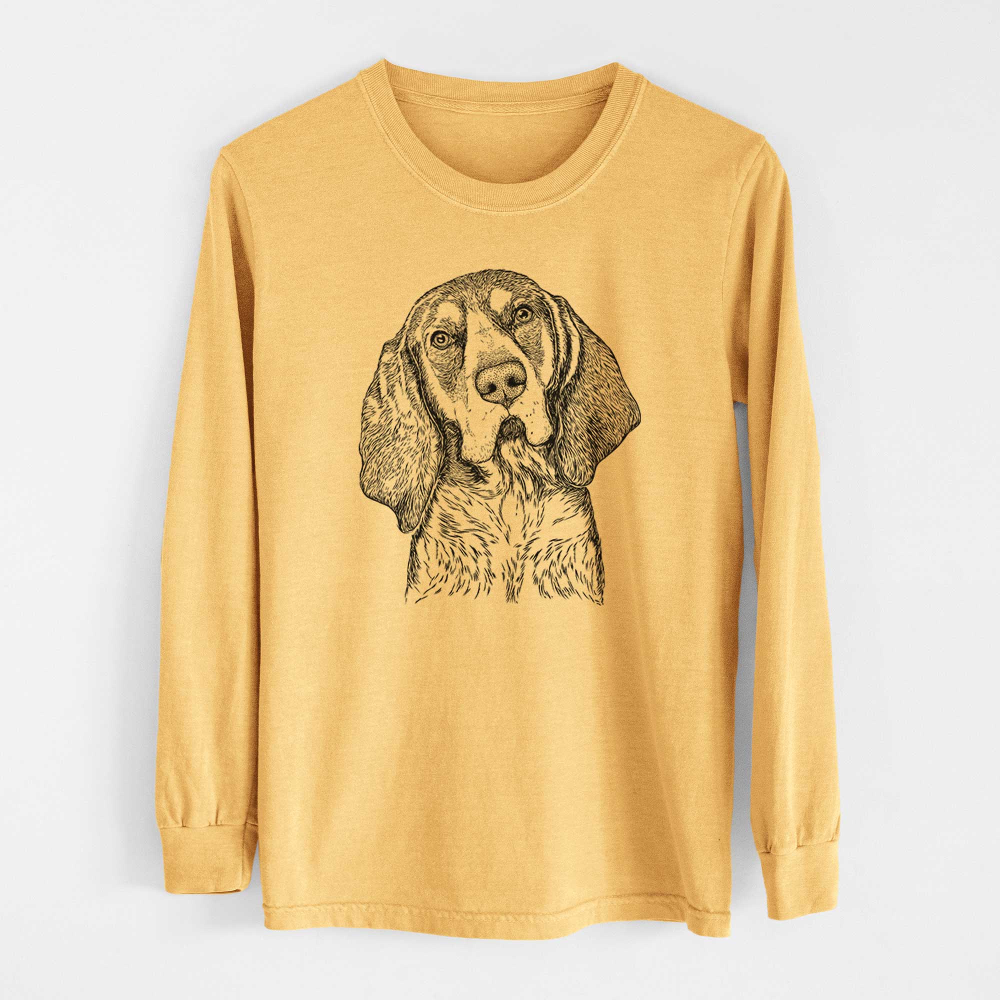 Bare Huck the Bluetick Coonhound - Heavyweight 100% Cotton Long Sleeve