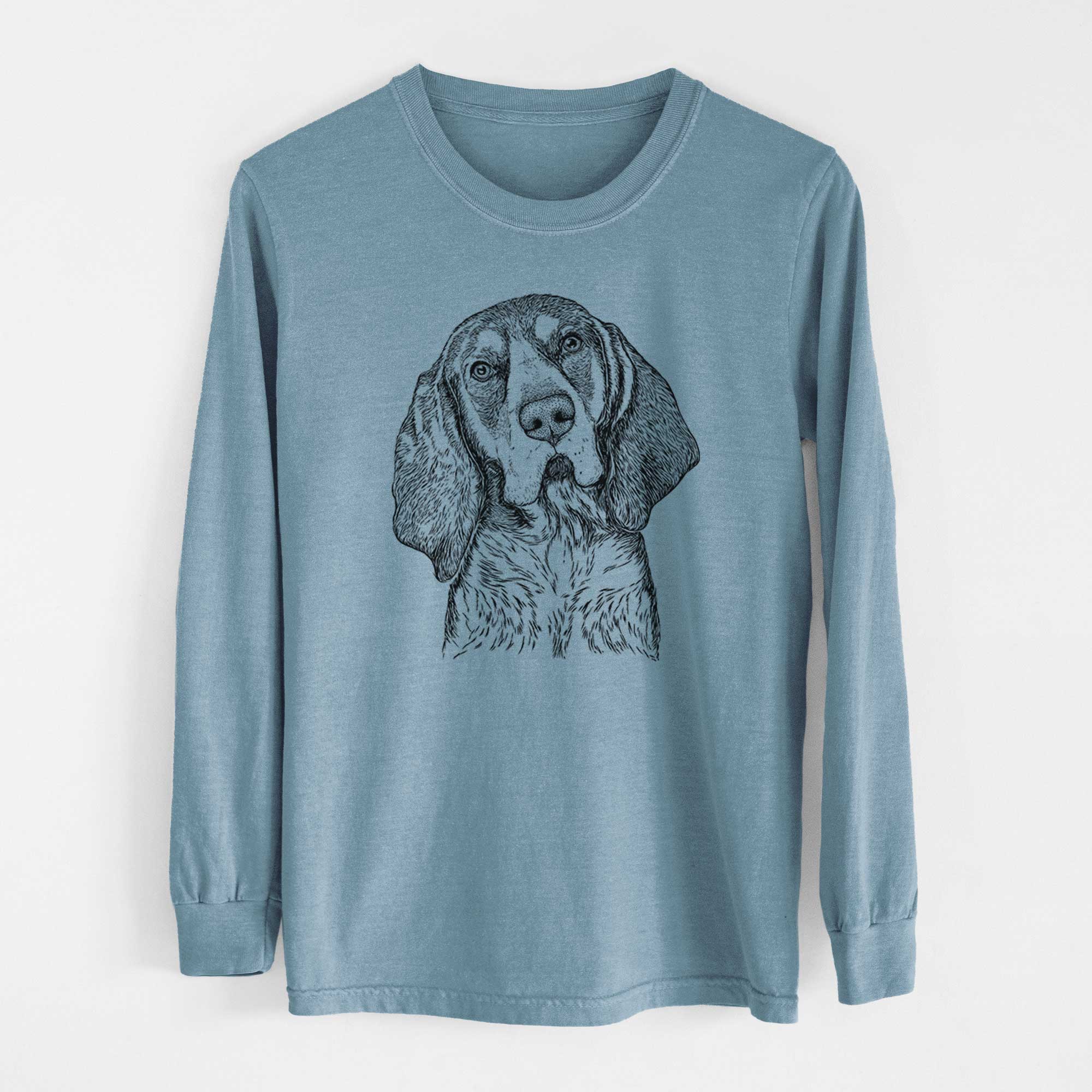 Bare Huck the Bluetick Coonhound - Heavyweight 100% Cotton Long Sleeve