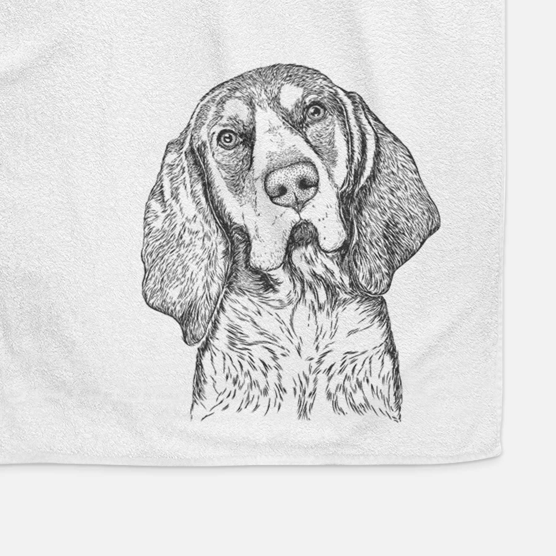 Huck the Bluetick Coonhound Decorative Hand Towel