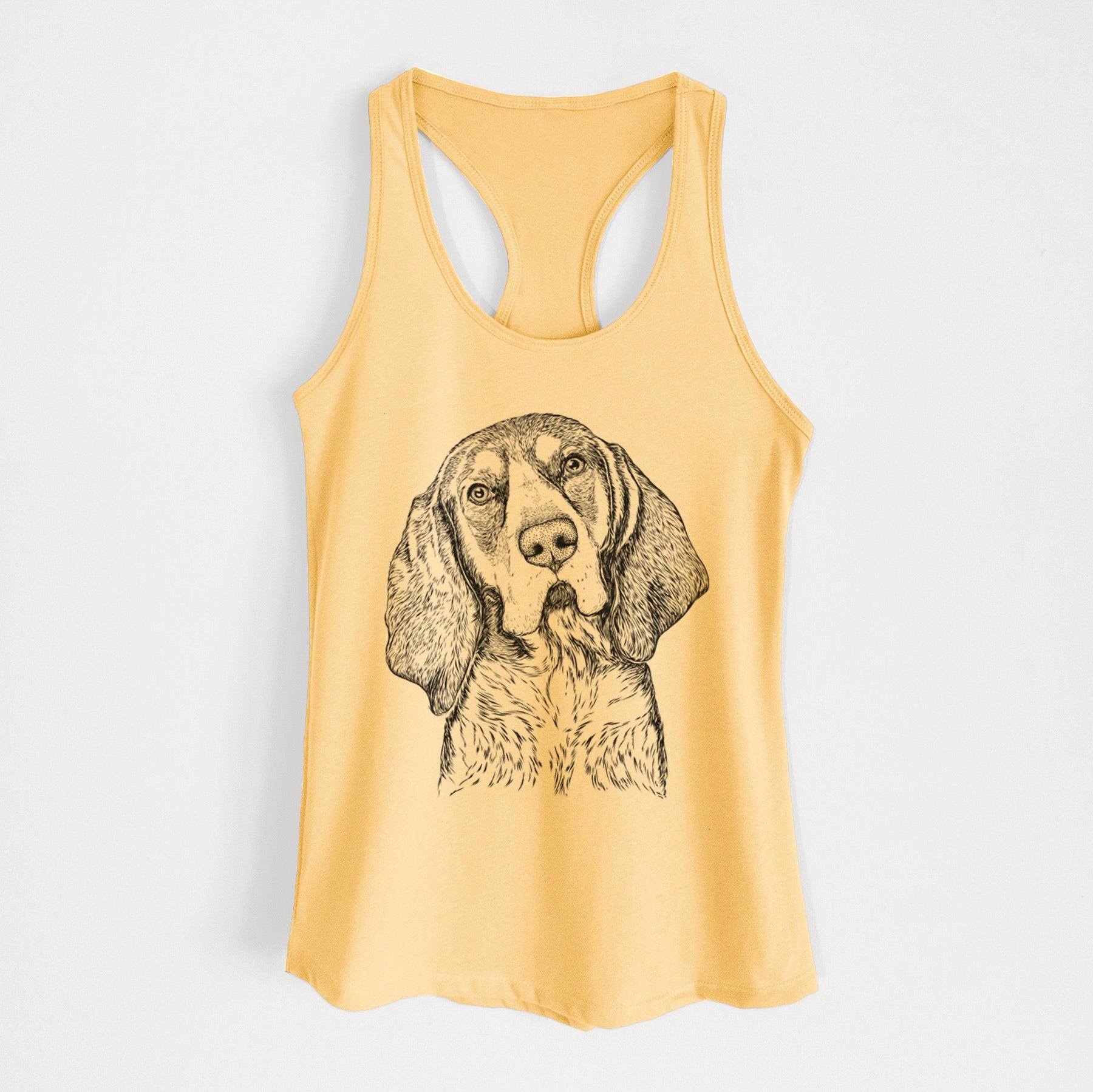 Huck the Bluetick Coonhound - Women's Racerback Tanktop