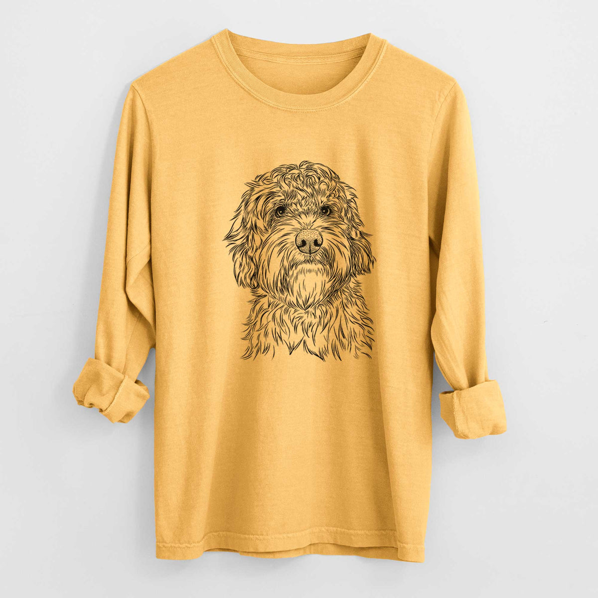 Bare Huckleberry the Australian Labradoodle - Heavyweight 100% Cotton Long Sleeve