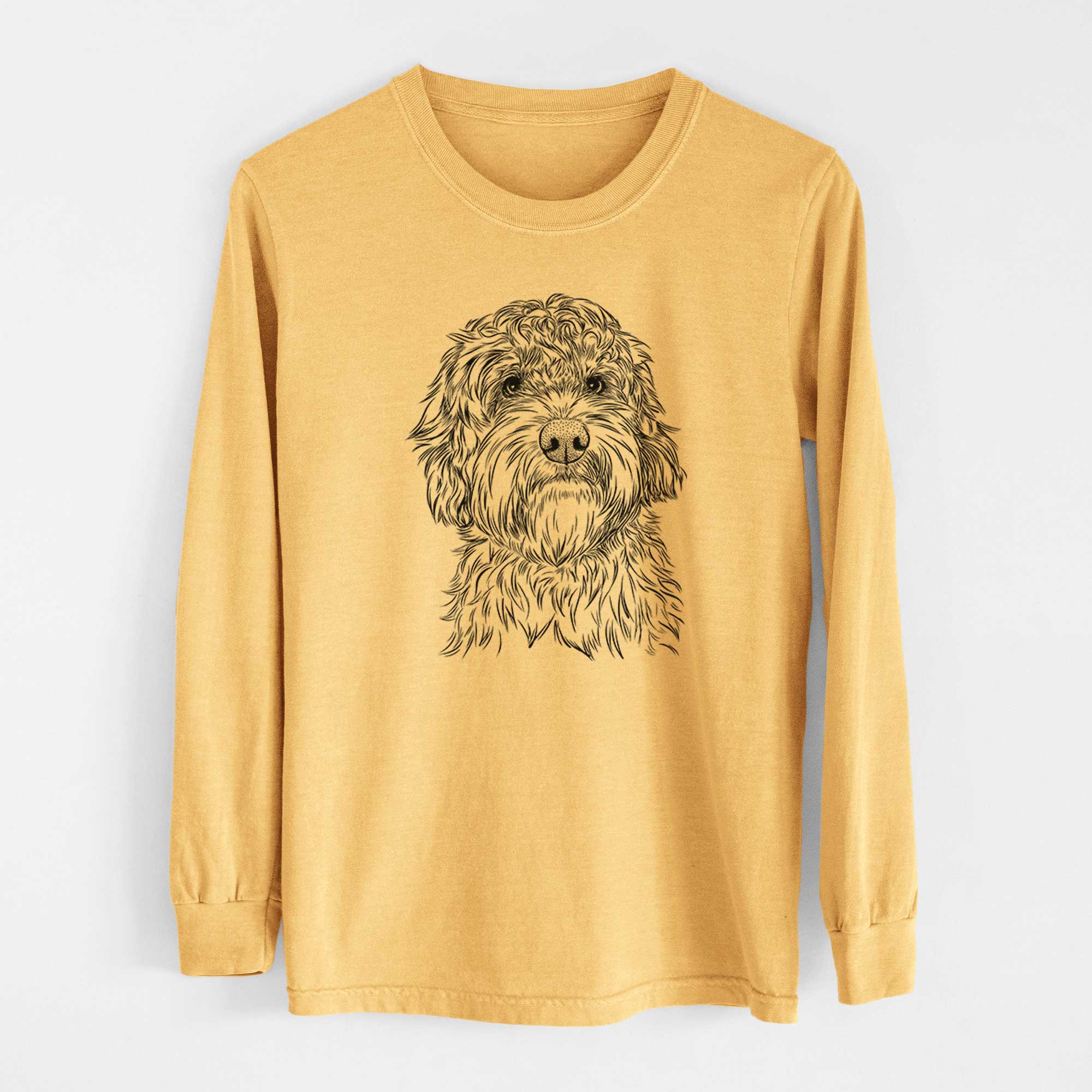 Bare Huckleberry the Australian Labradoodle - Heavyweight 100% Cotton Long Sleeve