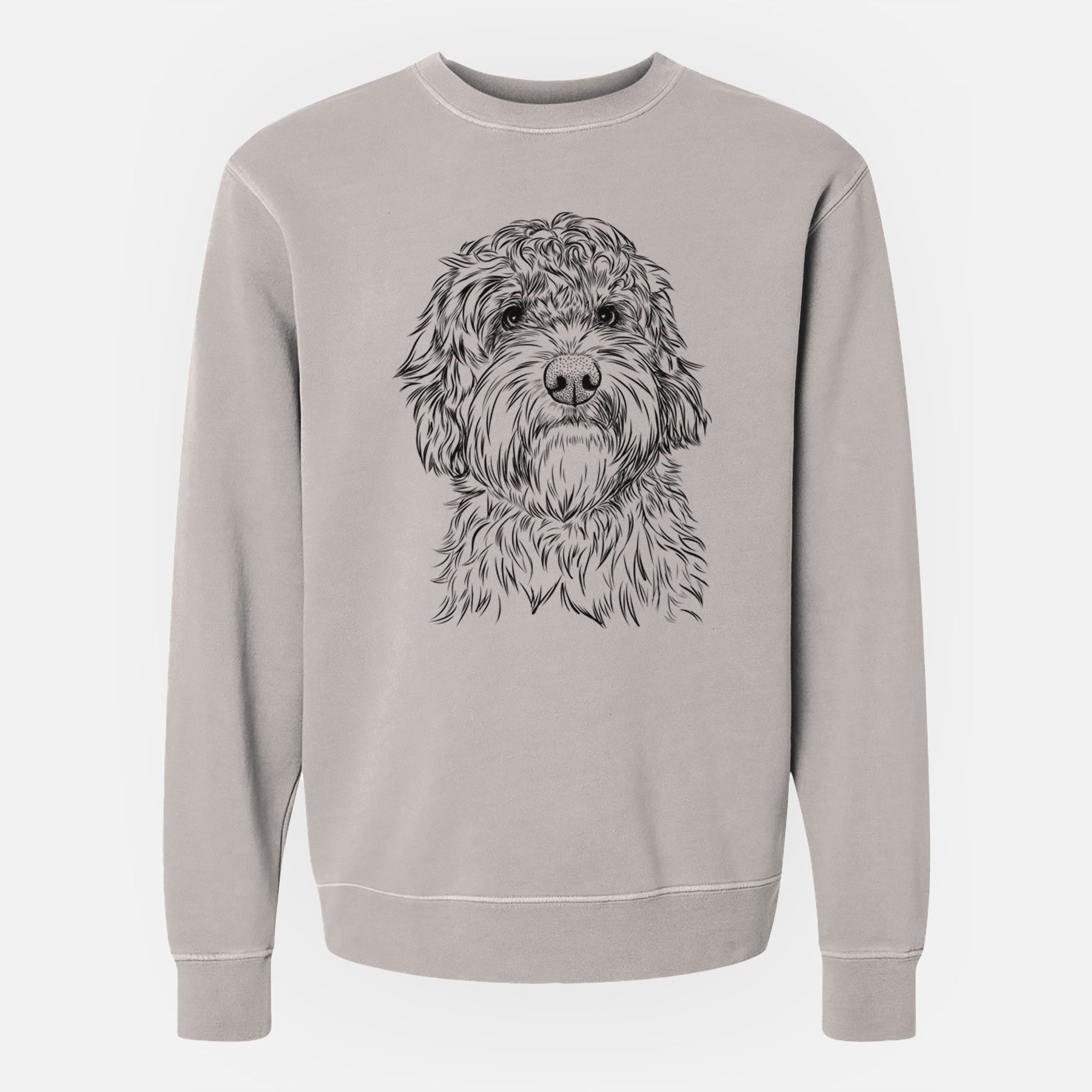 Bare Huckleberry the Australian Labradoodle - Unisex Pigment Dyed Crew Sweatshirt