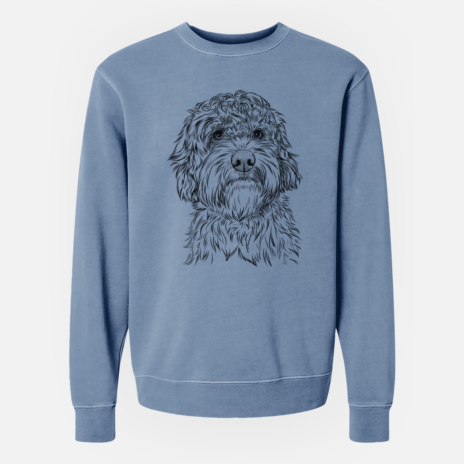 Bare Huckleberry the Australian Labradoodle - Unisex Pigment Dyed Crew Sweatshirt