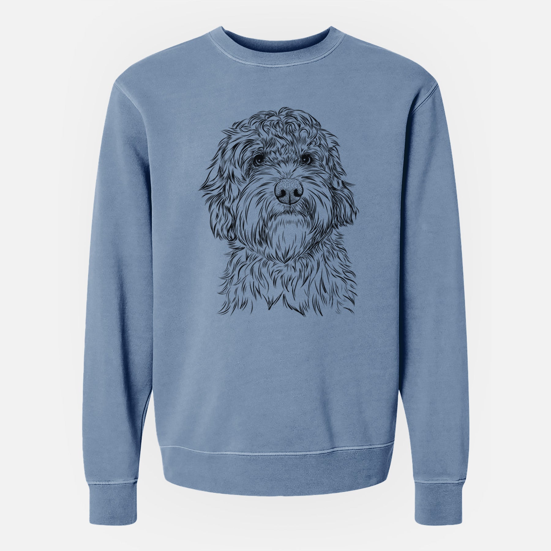 Bare Huckleberry the Australian Labradoodle - Unisex Pigment Dyed Crew Sweatshirt